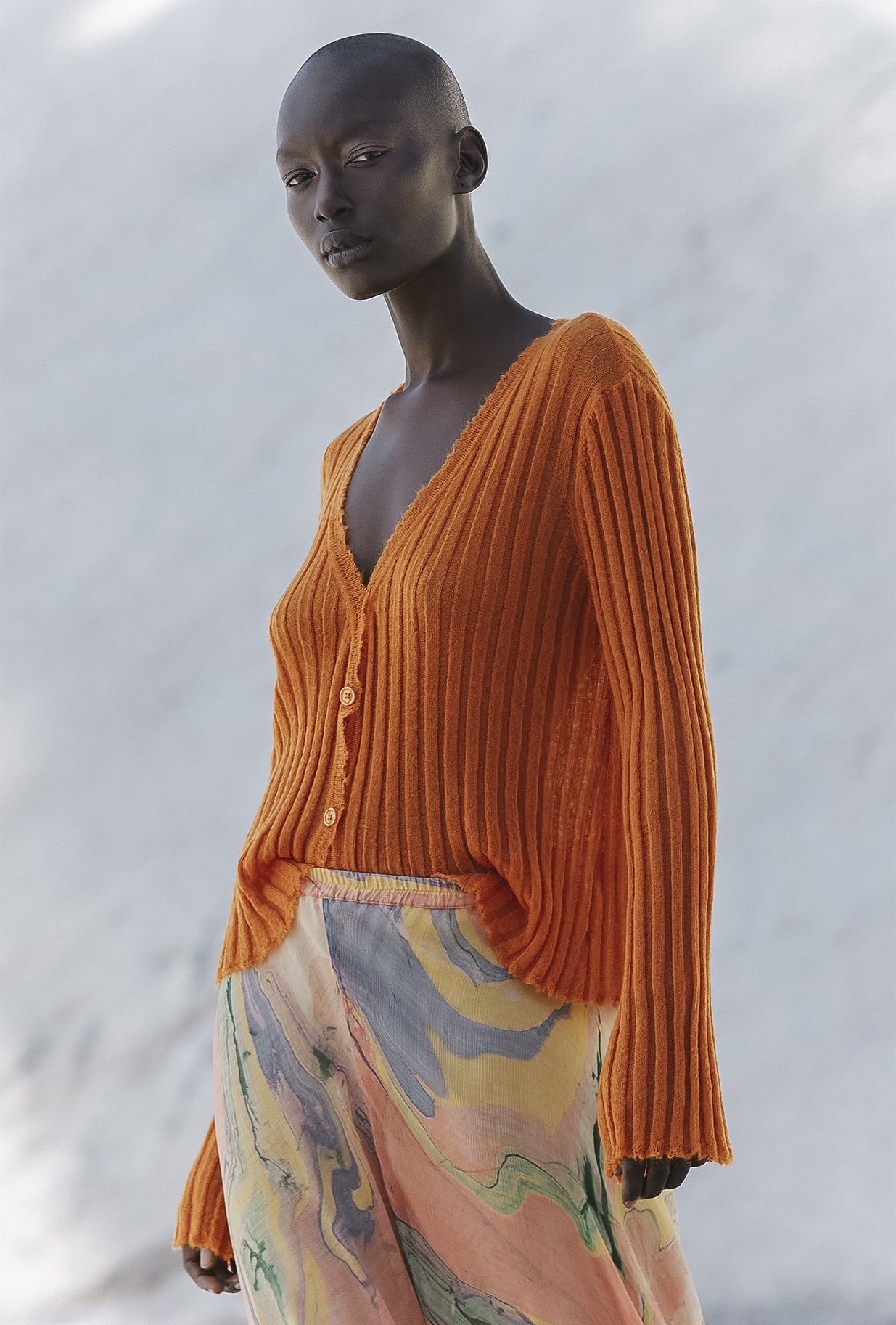 Cardigan En Maille Mount Rogers - Orange