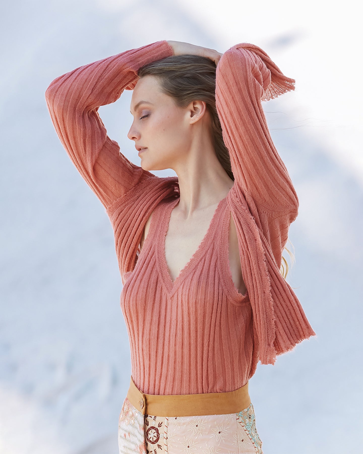 Cardigan En Maille Mount Rogers - Rose