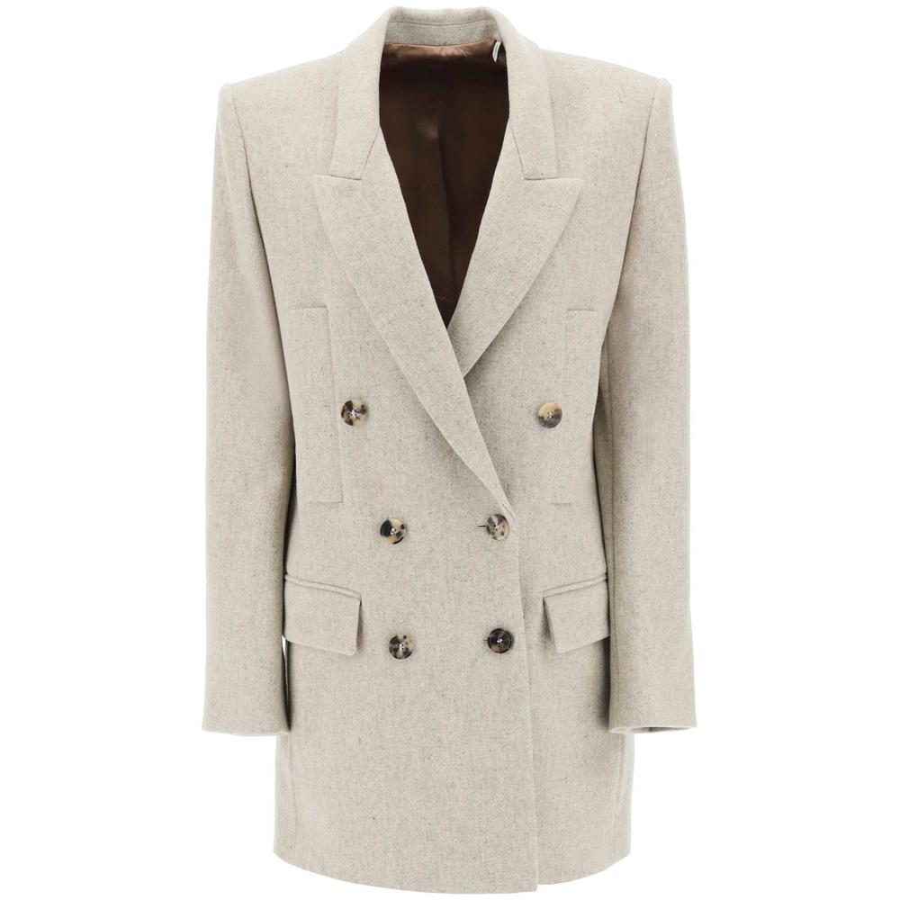 Blazers Et Gilets Isabel Marant Floyd Wool Crepe Blazer - Beige - Femme