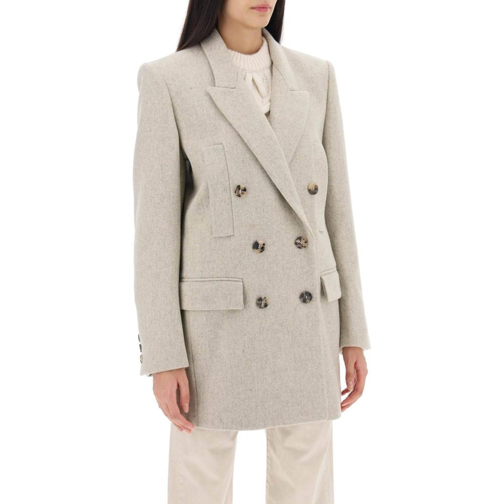 Blazers Et Gilets Isabel Marant Floyd Wool Crepe Blazer - Beige - Femme