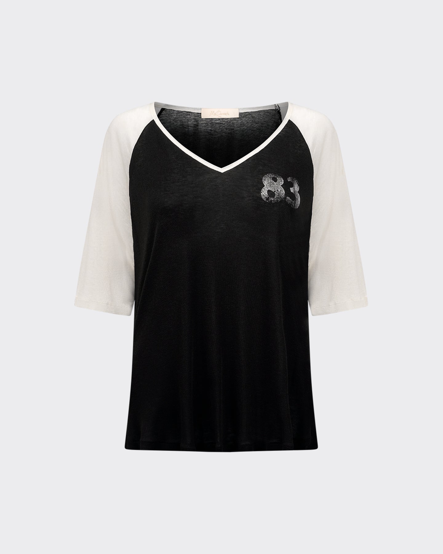 T-Shirt En Tricoté Jingle - Noir/Blanc Cassé