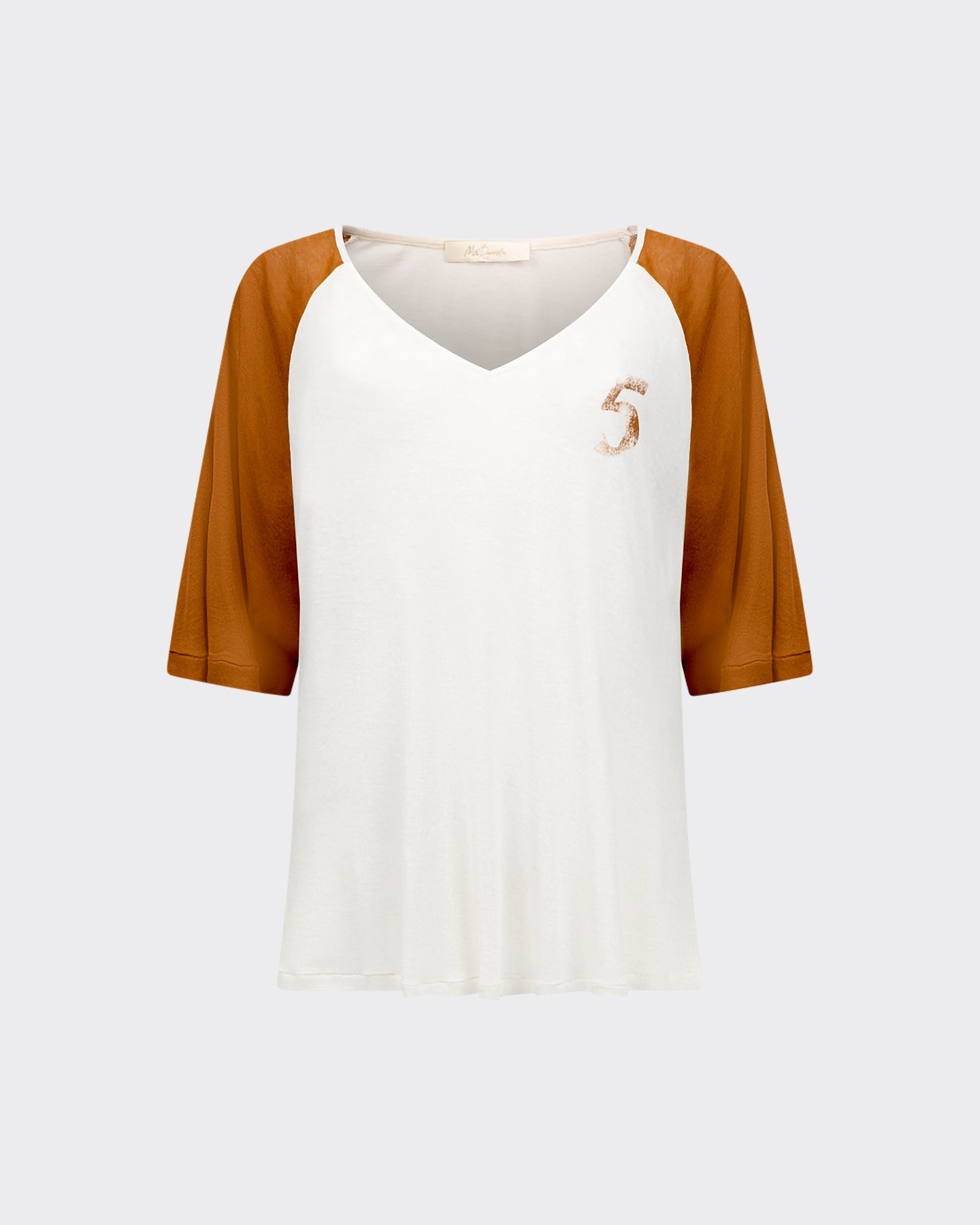 T-Shirt En Tricoté Jingle - Blanc Cassé/Noisette