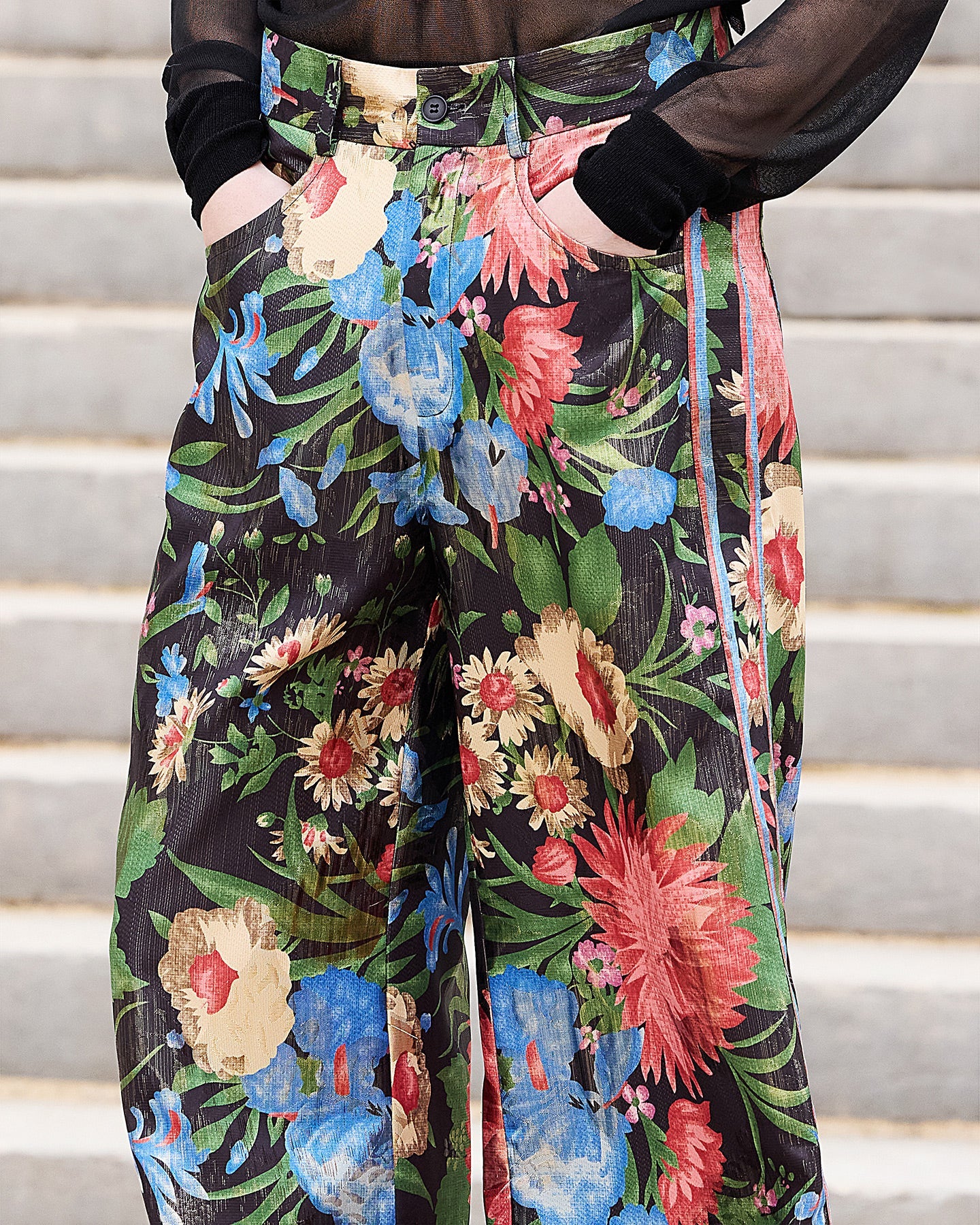Pantalon Rosa - Fleurs