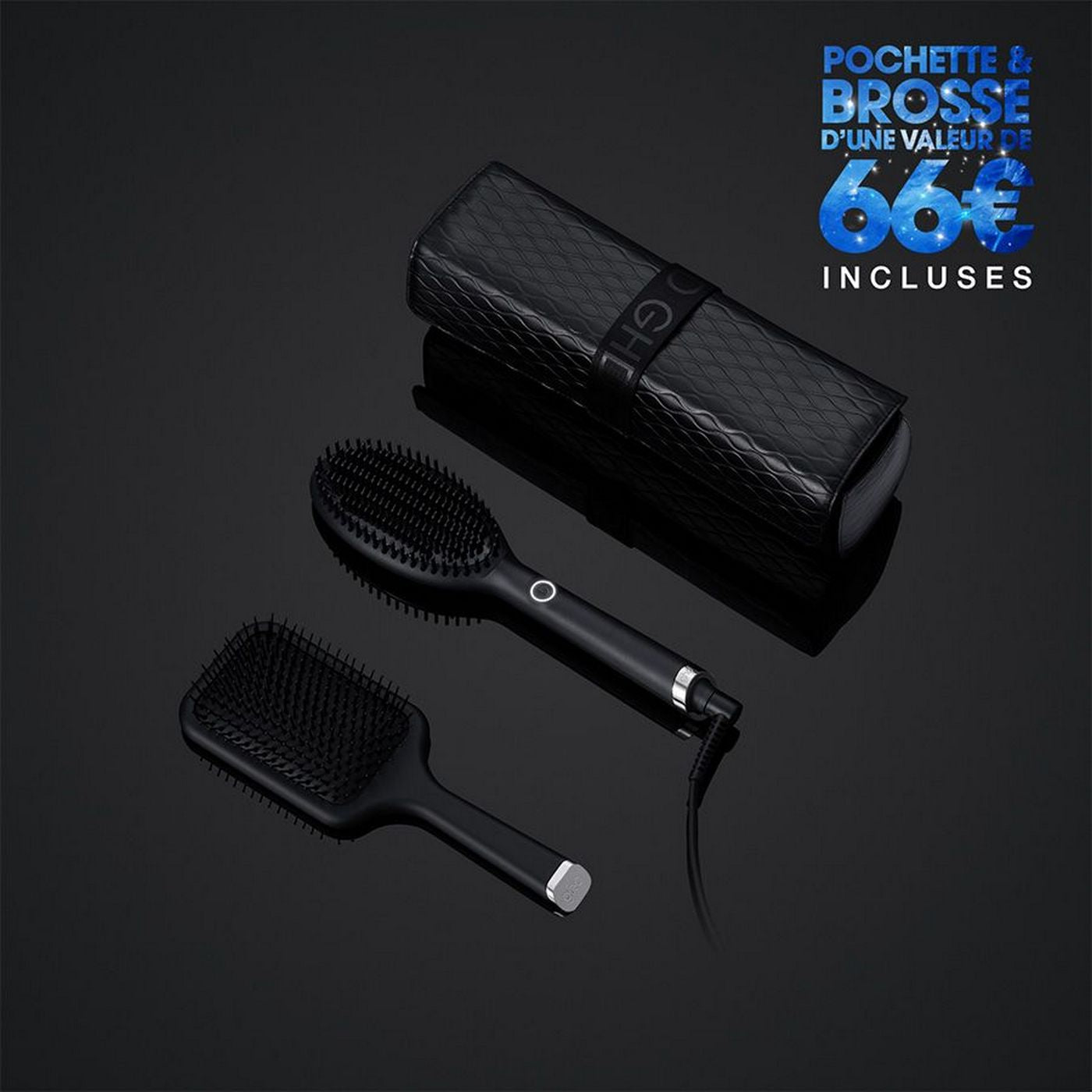 Coffret D'Exception Brosse Chauffante Ghd Glide + Brosse plate et pochette