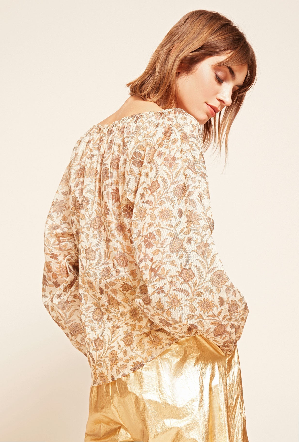 Blouse Coreo Imprimé ocre | Mes Demoiselles Paris