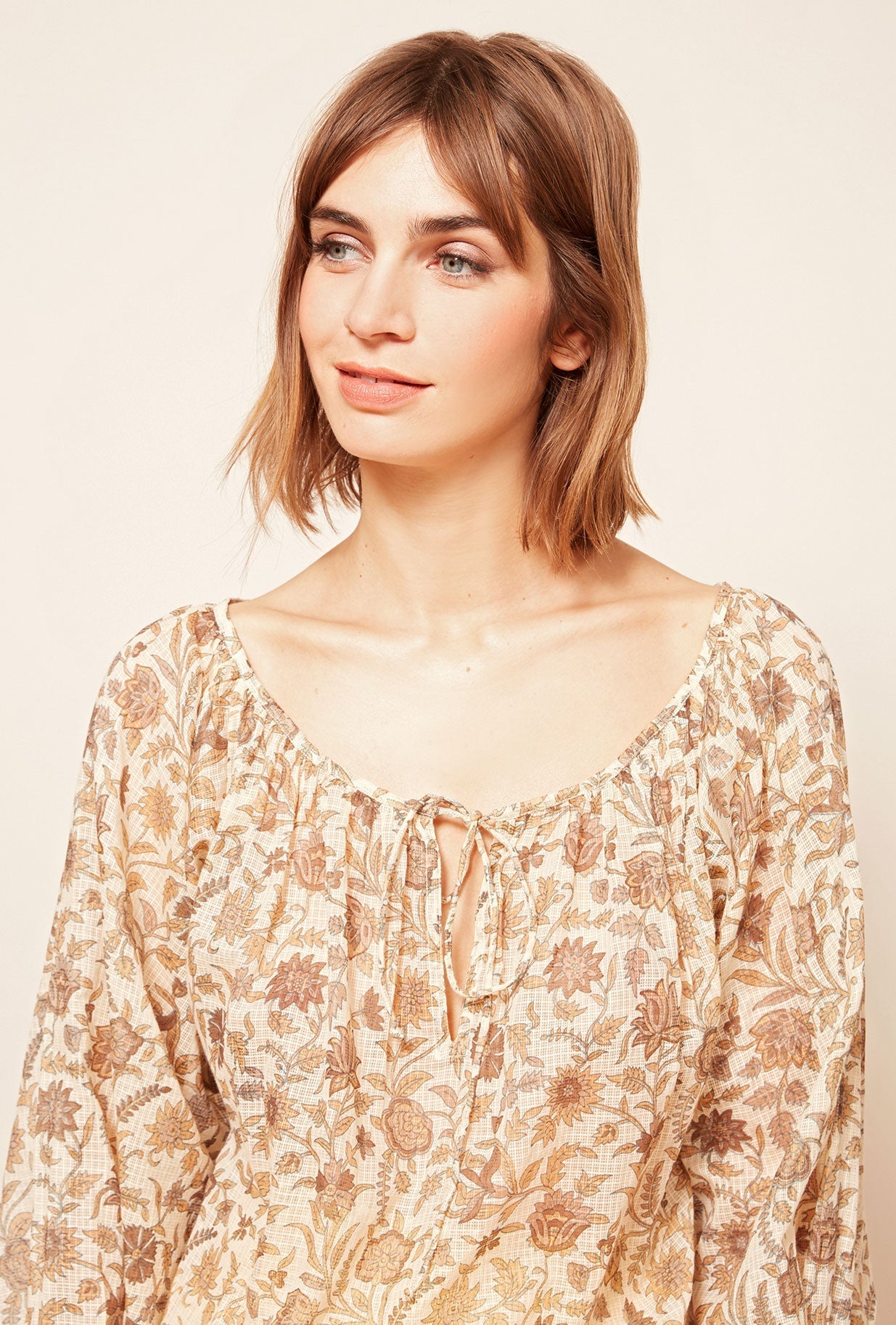 Blouse Coreo Imprimé ocre | Mes Demoiselles Paris