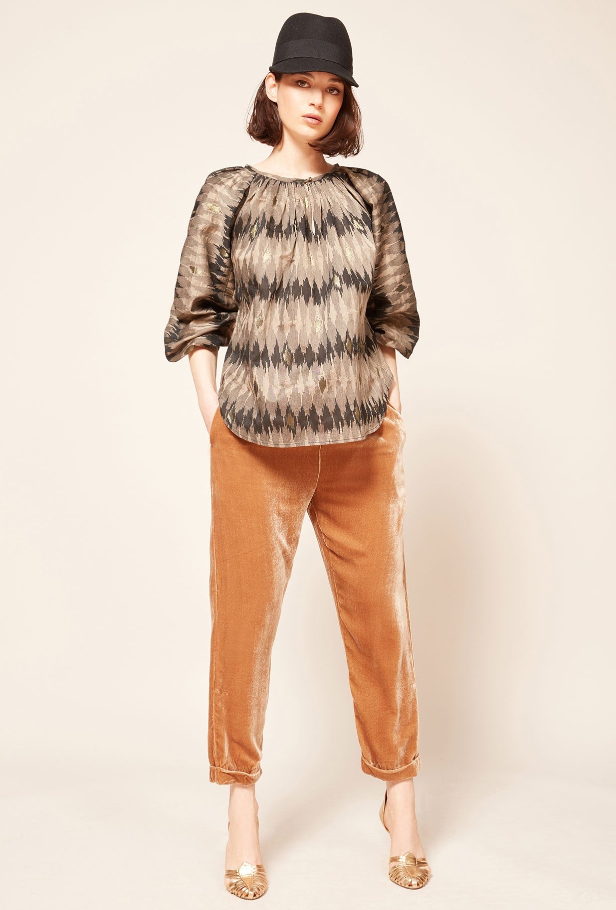 Blouse Jember Imprimé gris | Mes Demoiselles Paris