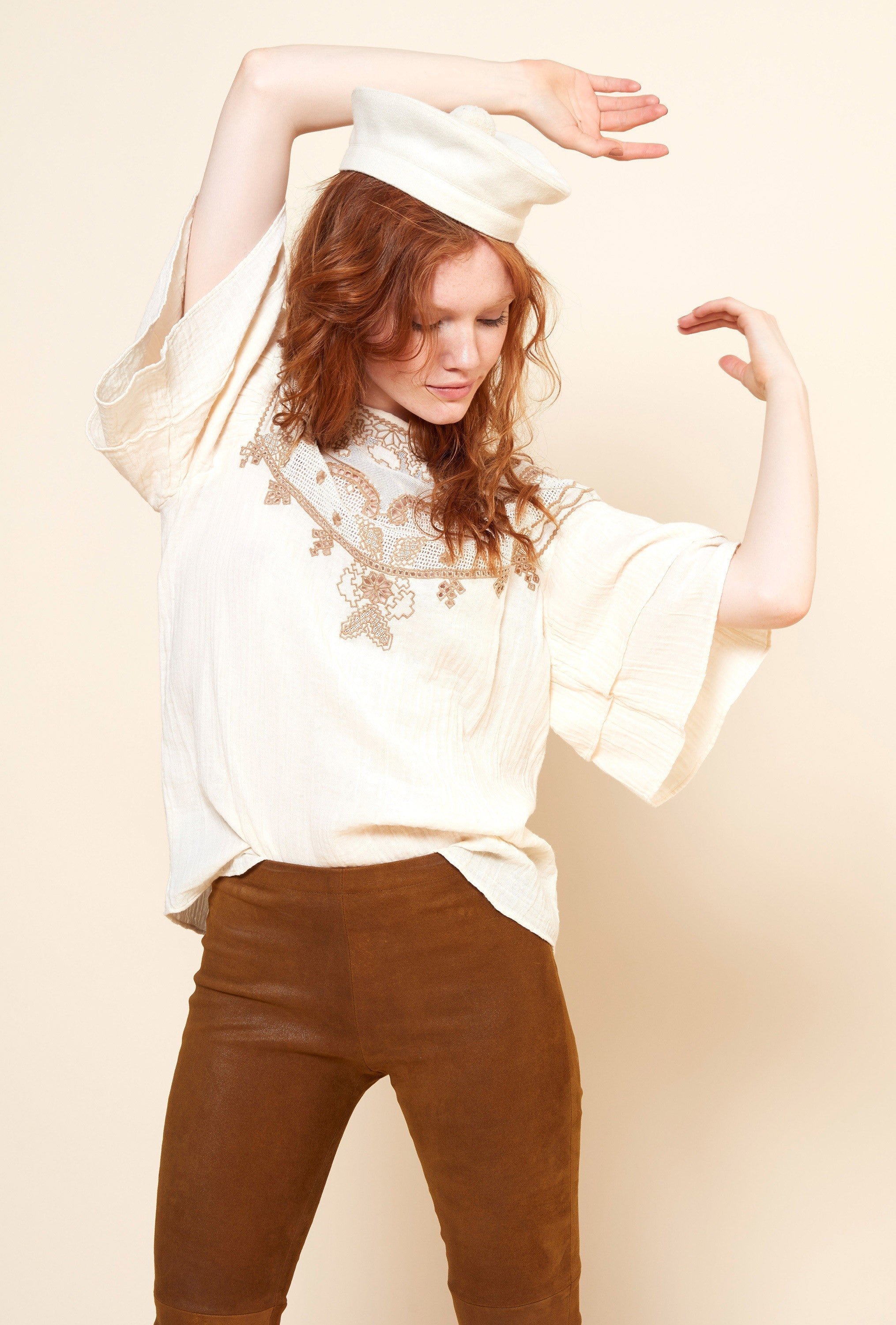 Blouse Melodie Imprimé écru | Mes Demoiselles Paris