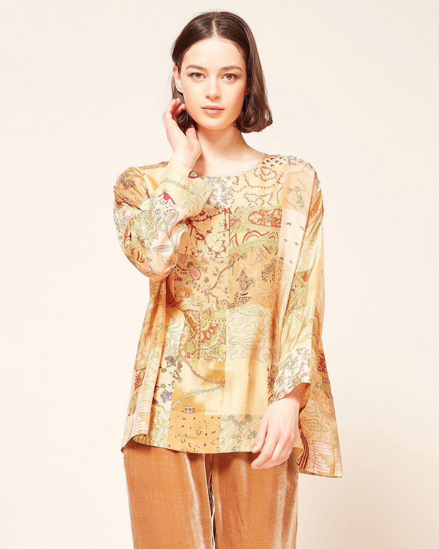 Blouse Pachtou Combo beige | Mes Demoiselles Paris