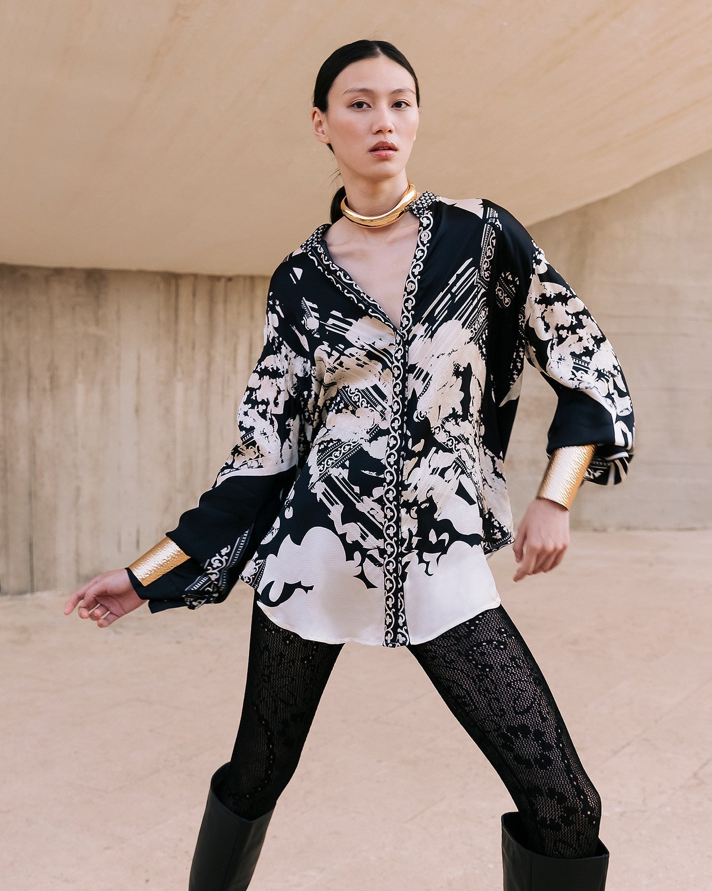 Chemise Wap Noir / Blanc | Mes Demoiselles Paris