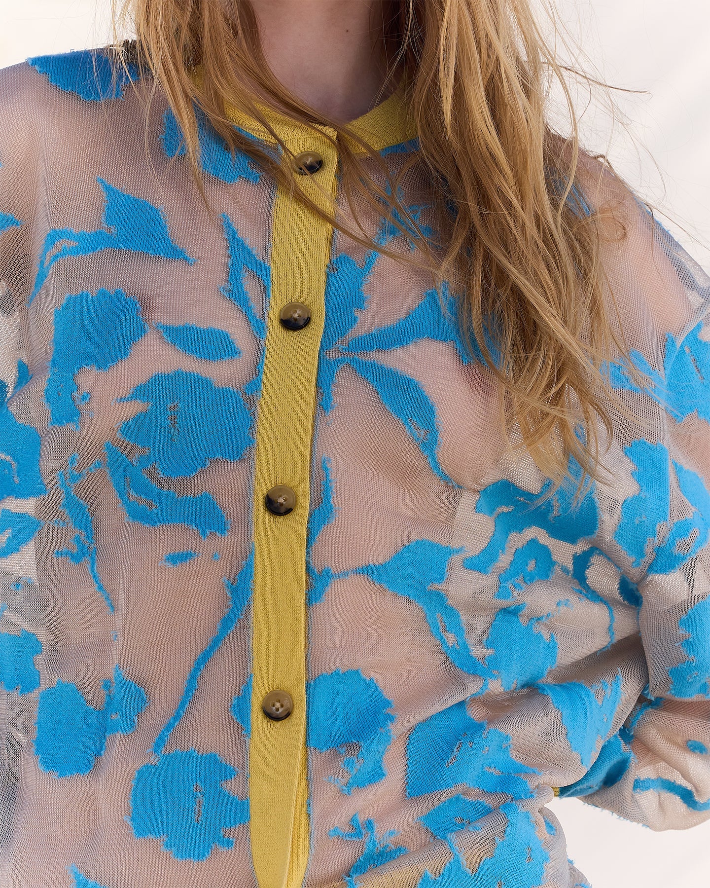 Cardigan En Maille Sharini - Bleu
