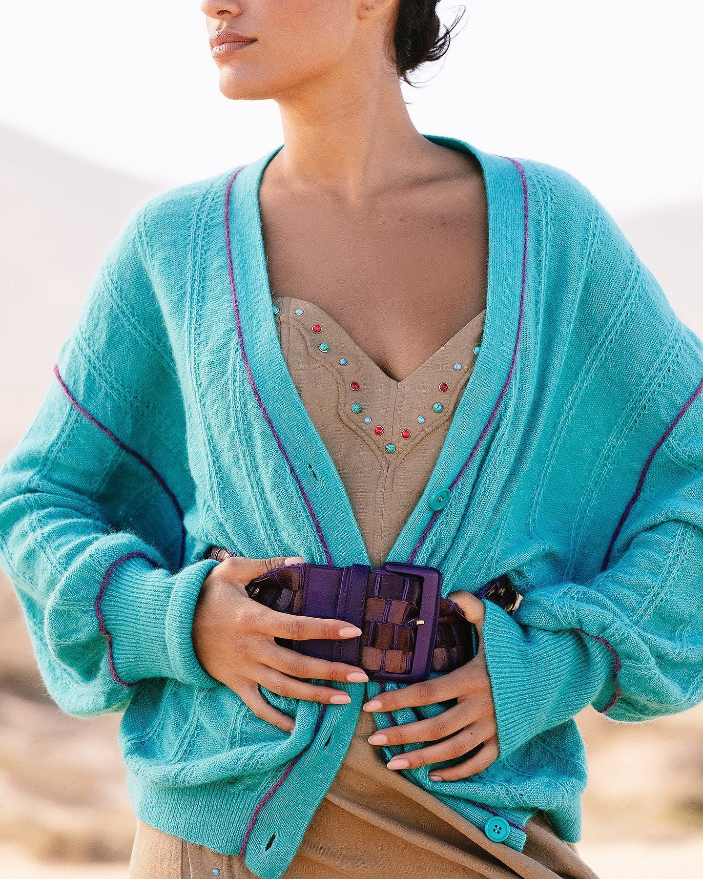 Gilet Taki Turquoise | Mes Demoiselles Paris