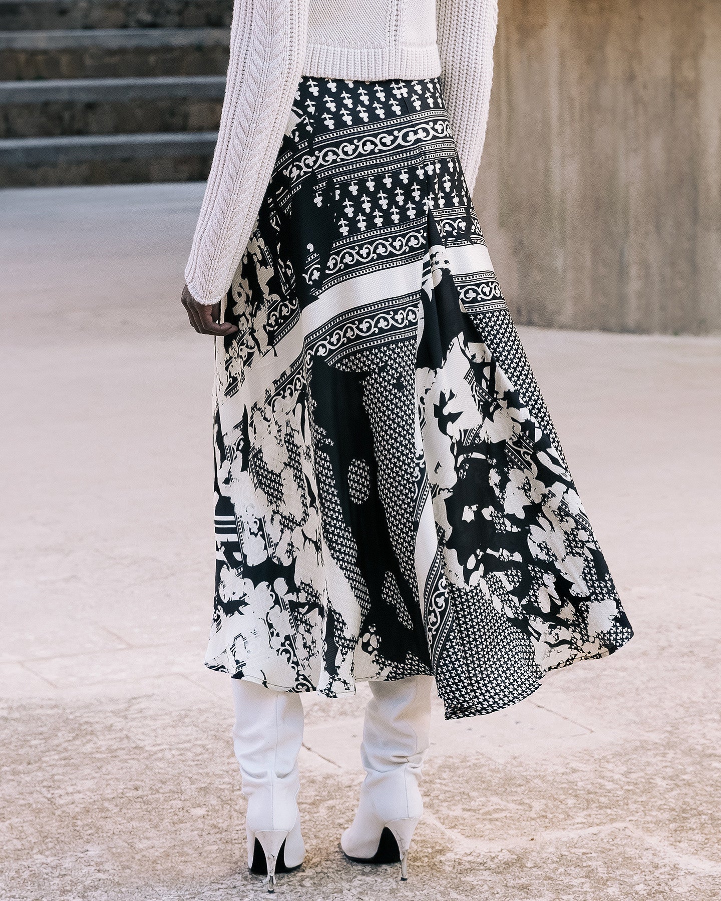 Jupe Wada Noir / Blanc | Mes Demoiselles Paris