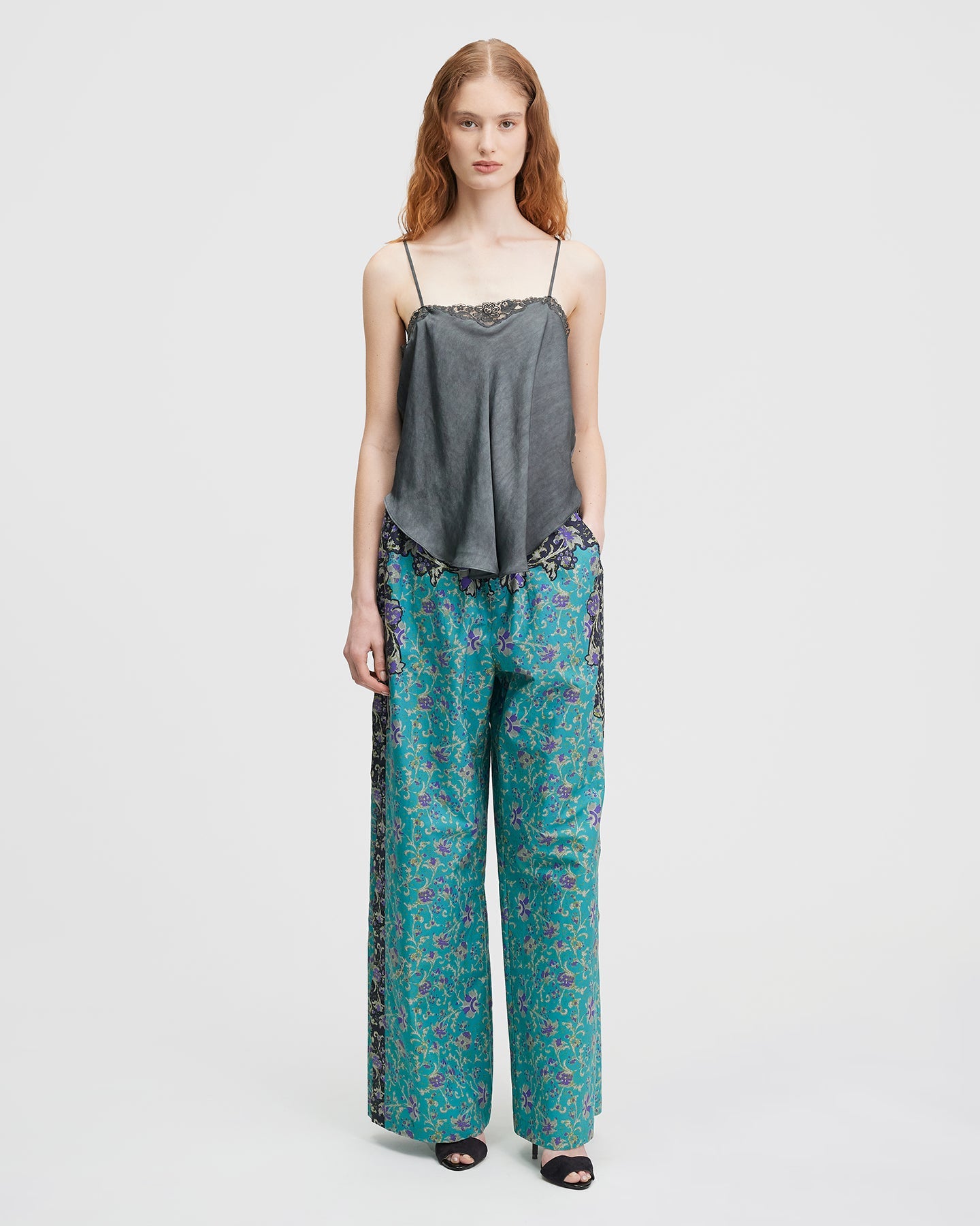 Pantalon Papili - Turquoise/Noir