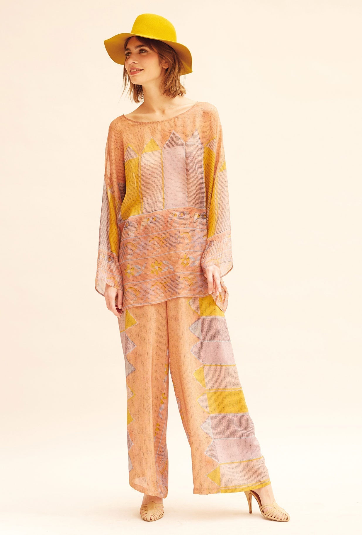Pantalon Babar Imprimé rose poudré | Mes Demoiselles Paris