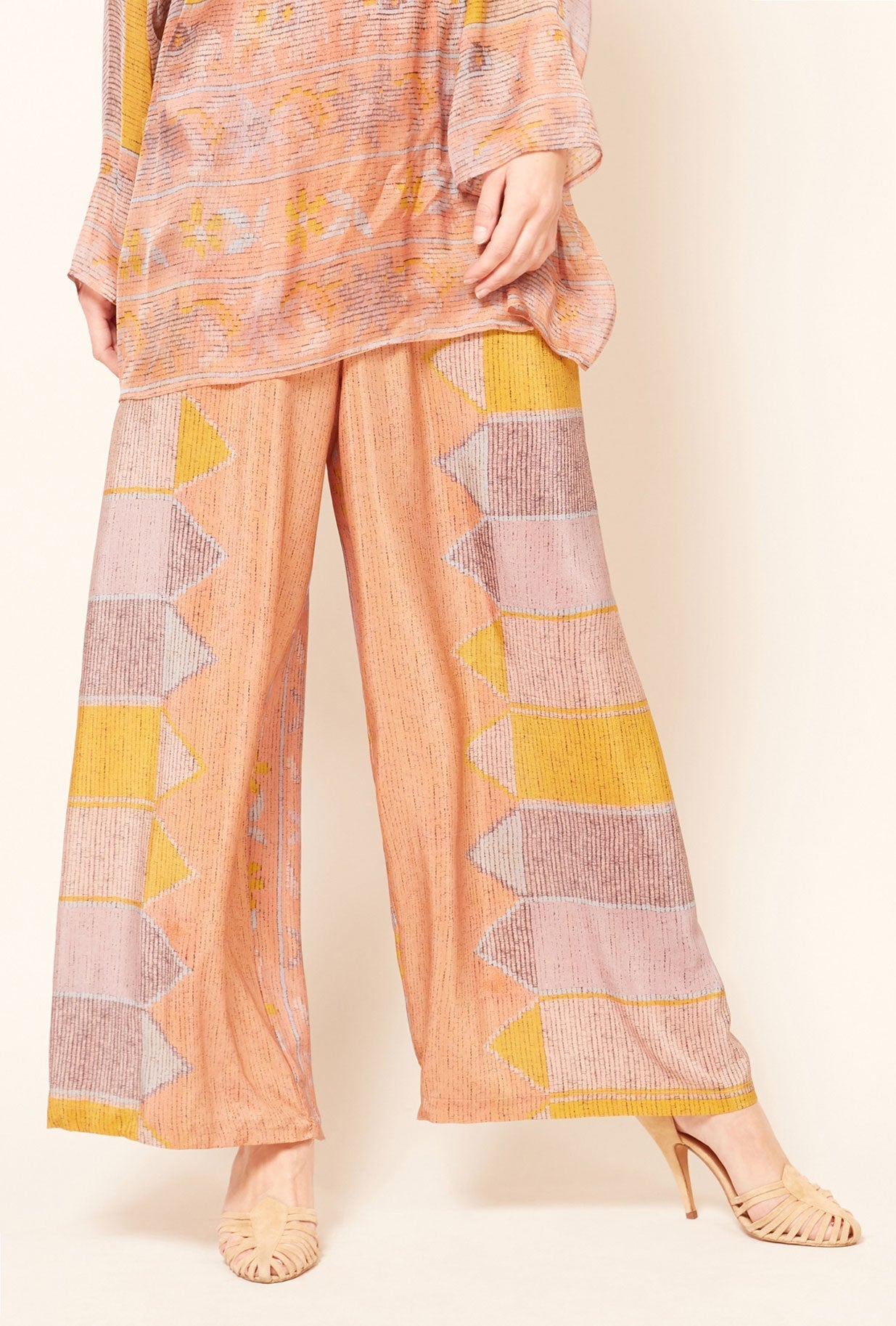 Pantalon Babar Imprimé rose poudré | Mes Demoiselles Paris