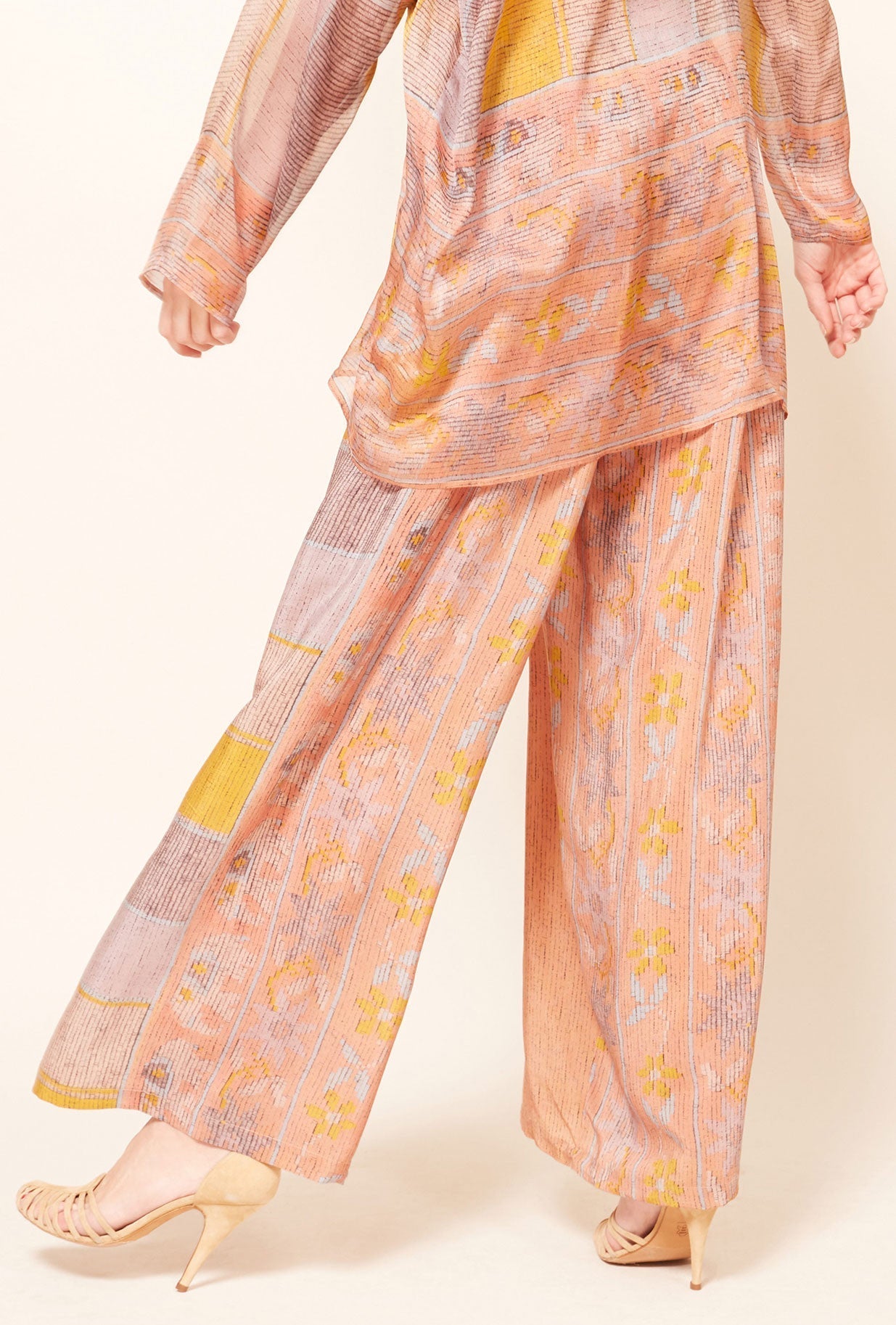 Pantalon Babar Imprimé rose poudré | Mes Demoiselles Paris