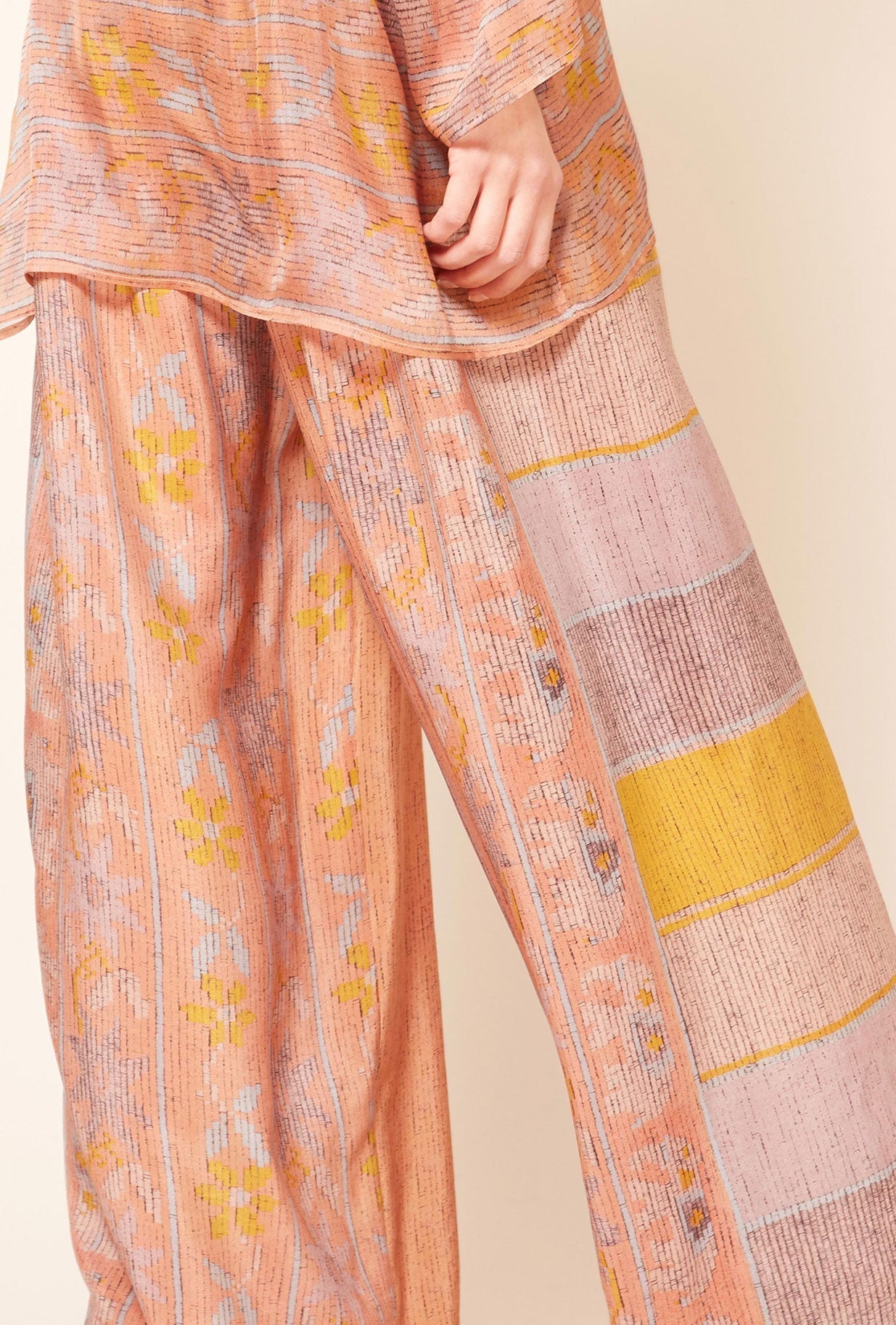 Pantalon Babar Imprimé rose poudré | Mes Demoiselles Paris