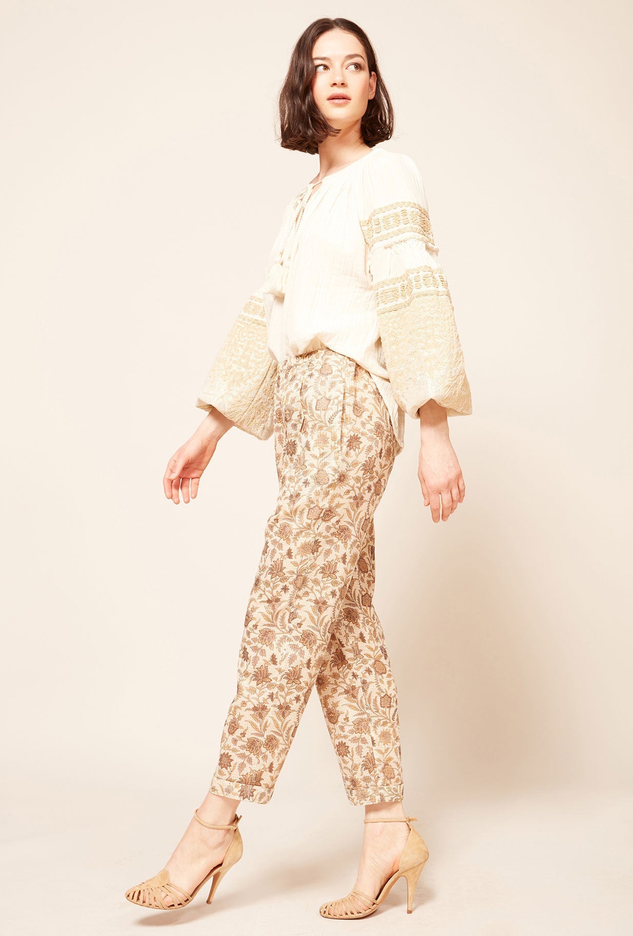 Pantalon Calune Imprimé ocre | Mes Demoiselles Paris