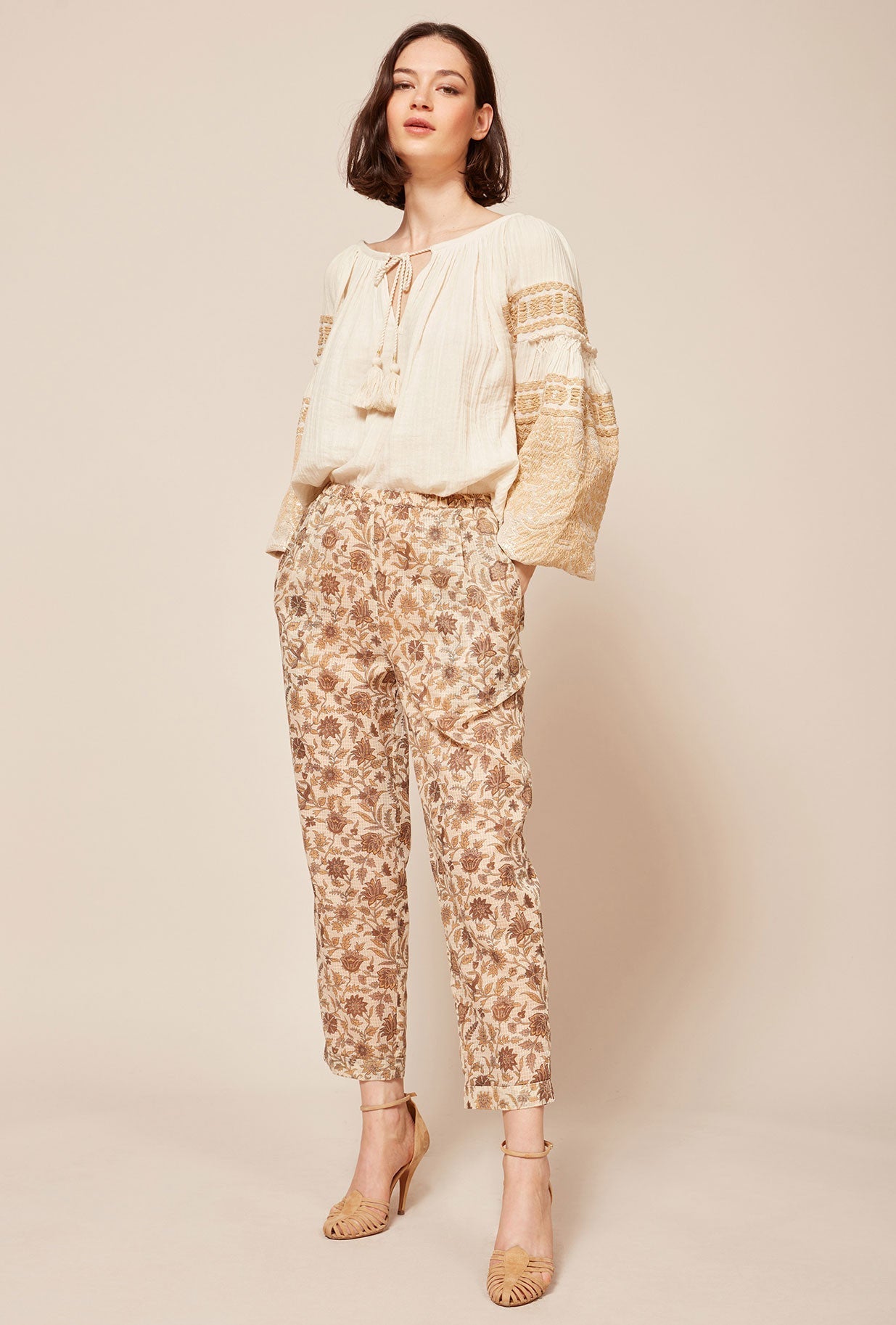 Pantalon Calune Imprimé ocre | Mes Demoiselles Paris