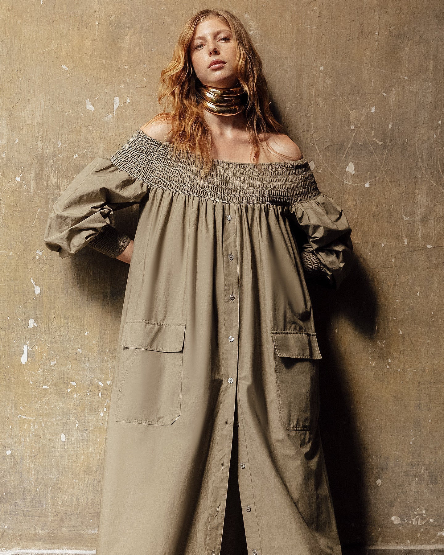 Robe Parimar Kaki | Mes Demoiselles Paris