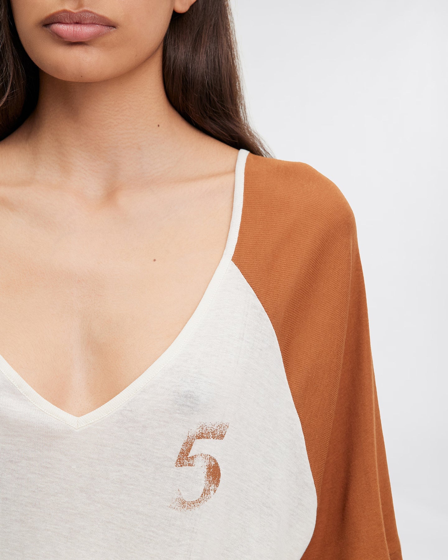 T-Shirt En Tricoté Jingle - Blanc Cassé/Noisette