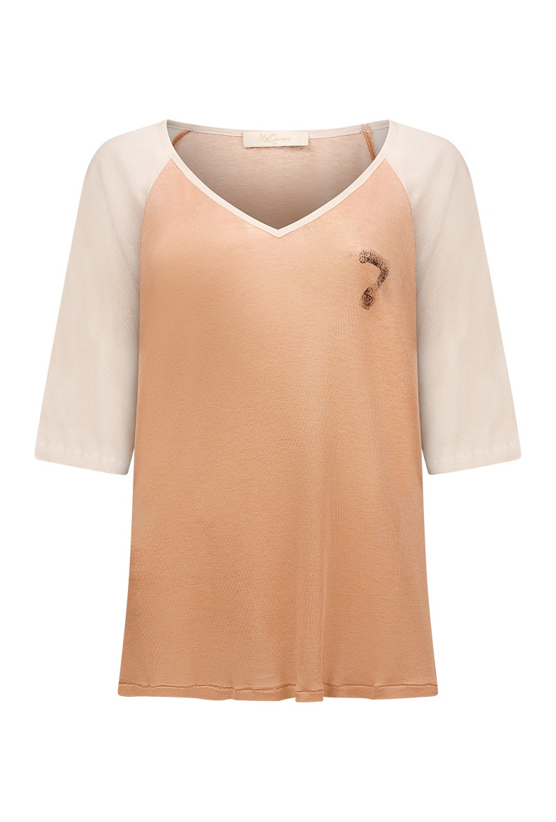 T-Shirt En Tricoté Jingle - Beige/Blanc Cassé
