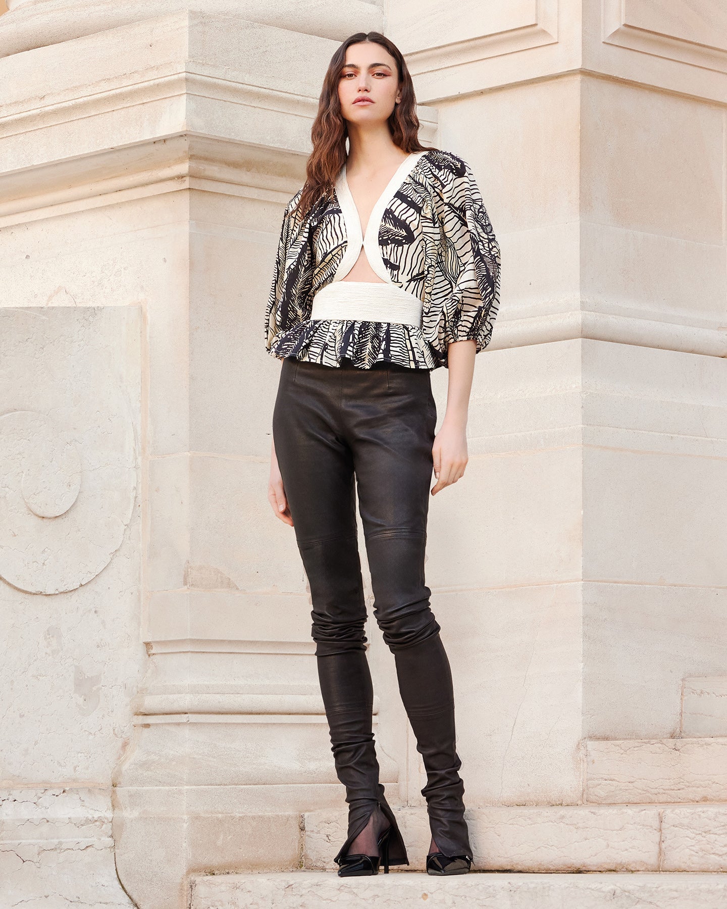 Blouse Dalma - Imprimé Marron