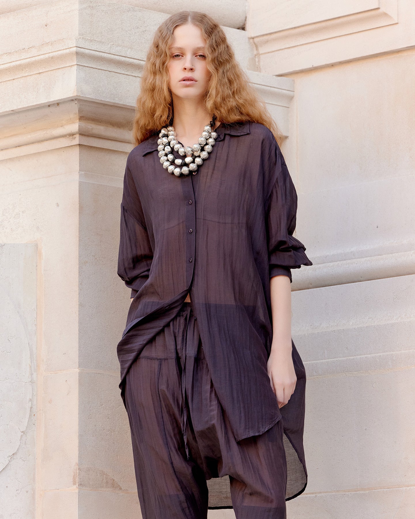 Chemise Lao - Gris