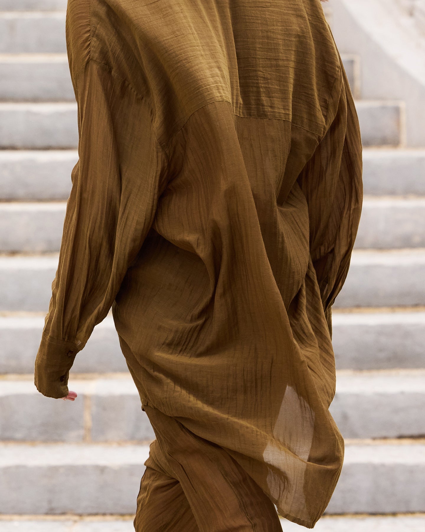 Chemise Lao - Kaki