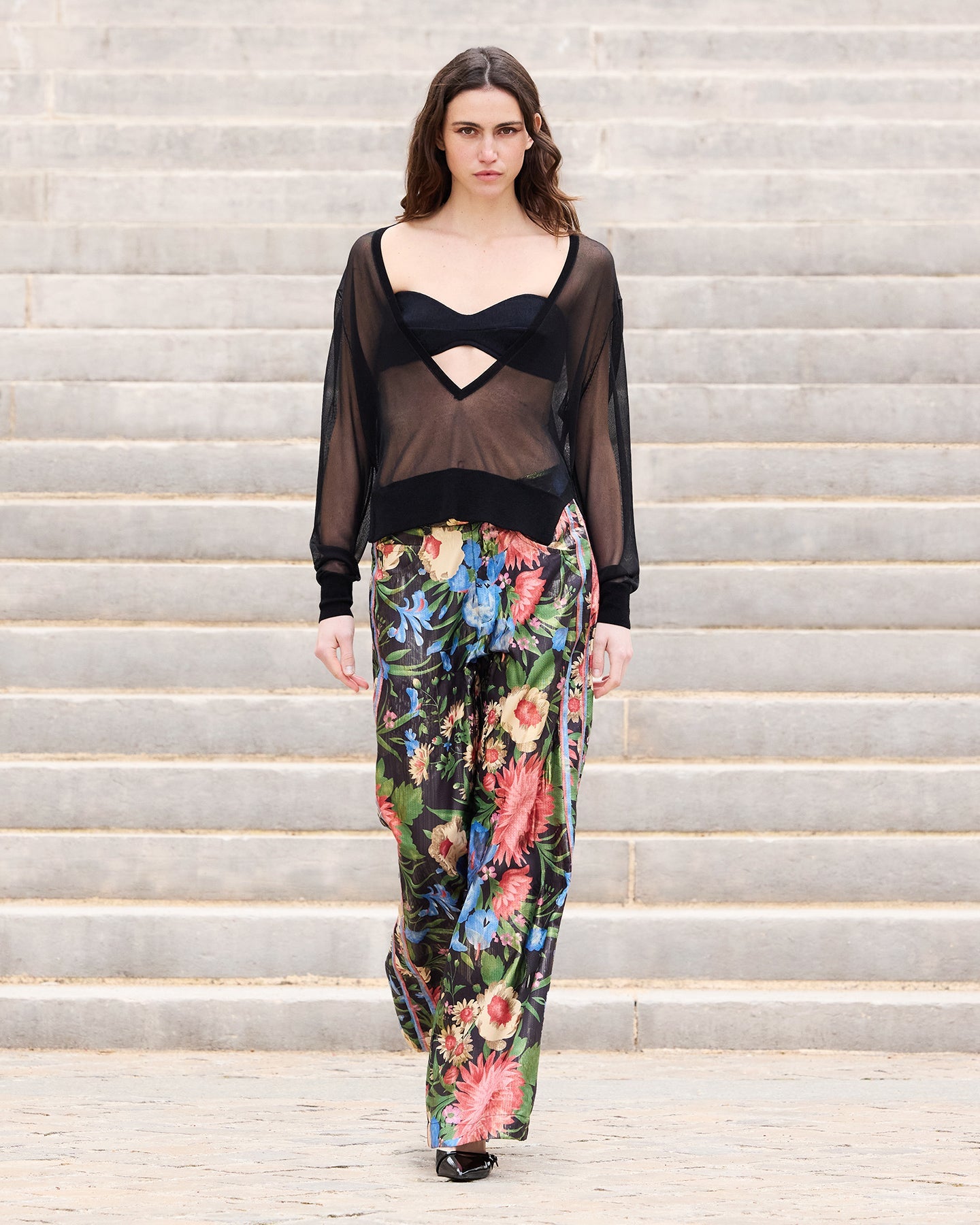Pantalon Rosa - Fleurs