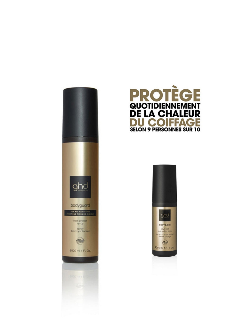 Duo Sprays : 1 Thermoprotecteur tous types de cheveux bodyguard 120ml + 1 mini bodyguard50ML