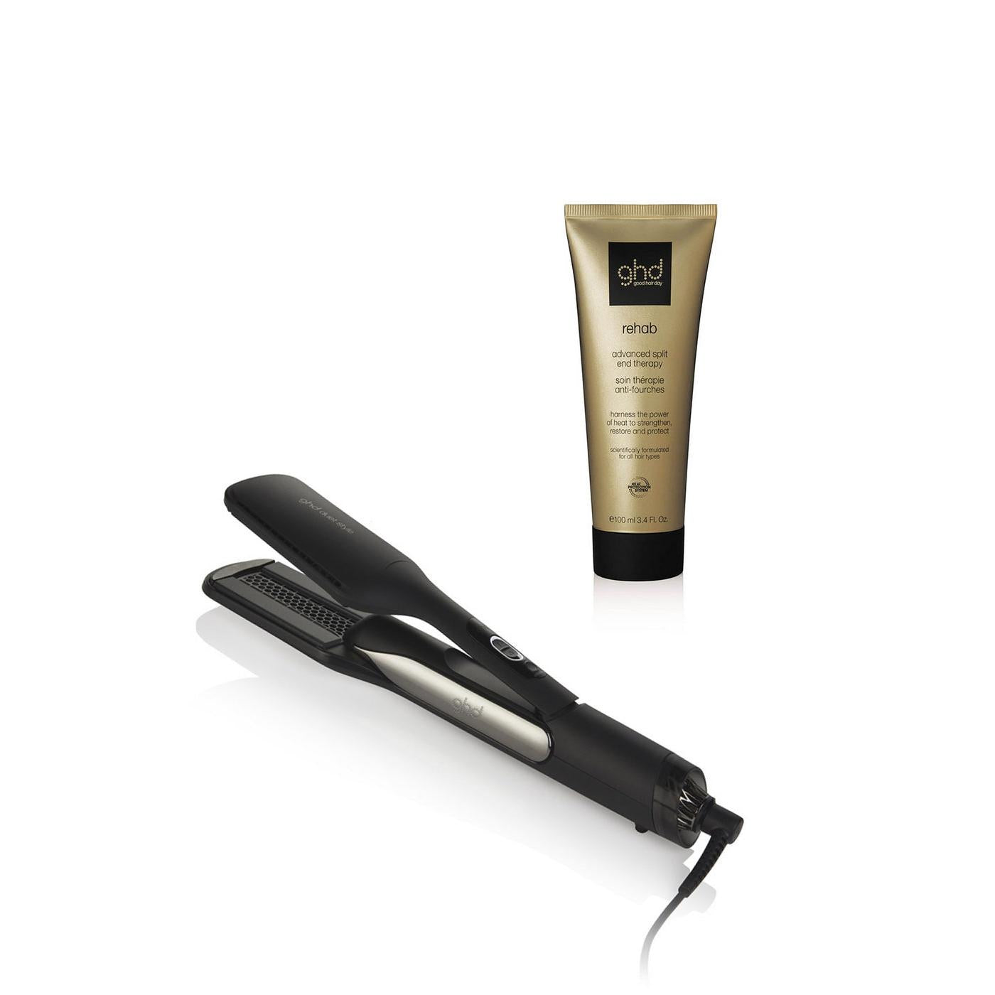 Duo Lisseur Séchant 2-en-1 duet style noir + 1 Soin thérapie anti-fourches rehab 100ml