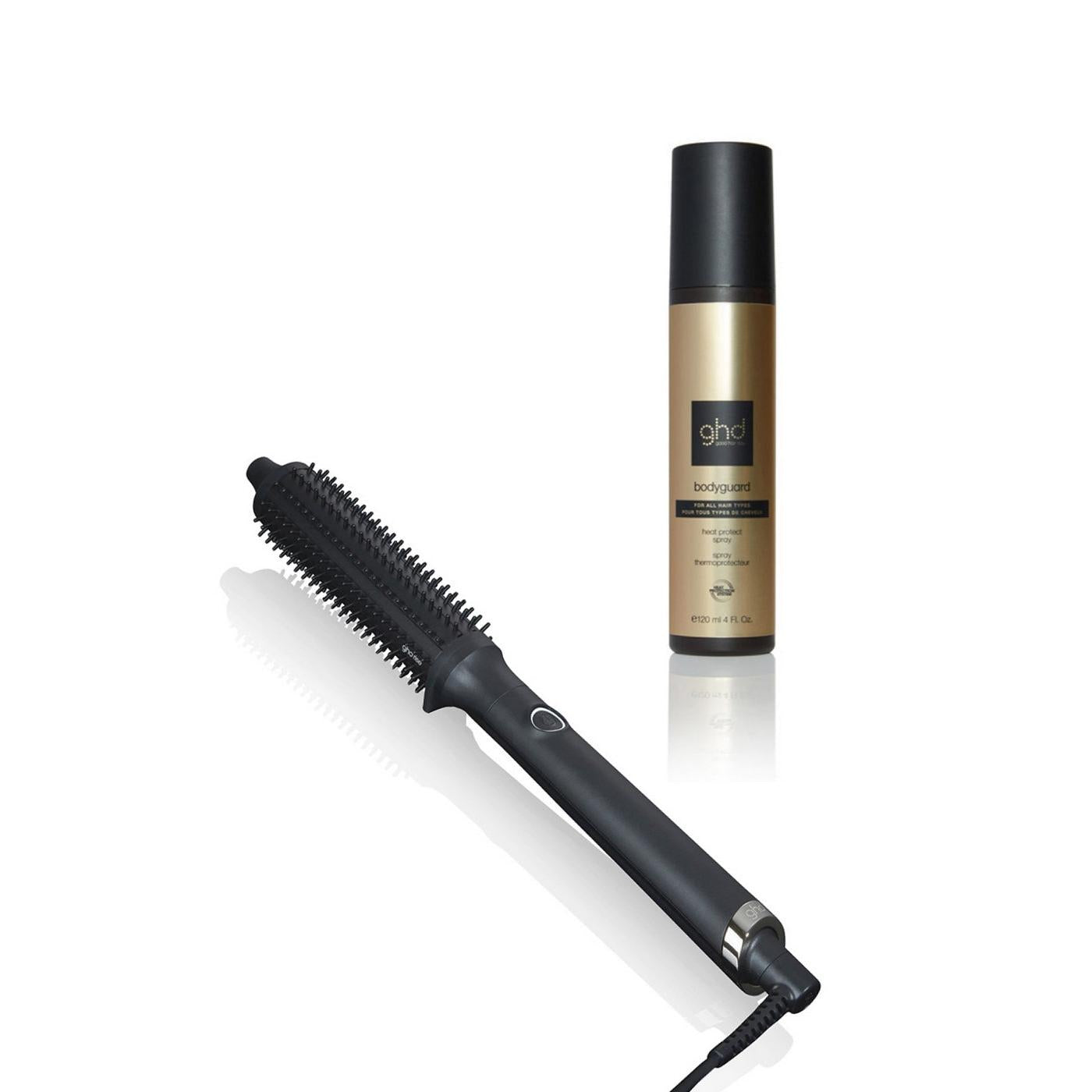 Duo Brosse chauffante volume rise + Spray thermoprotecteur tous types de cheveux bodyguard 120ml