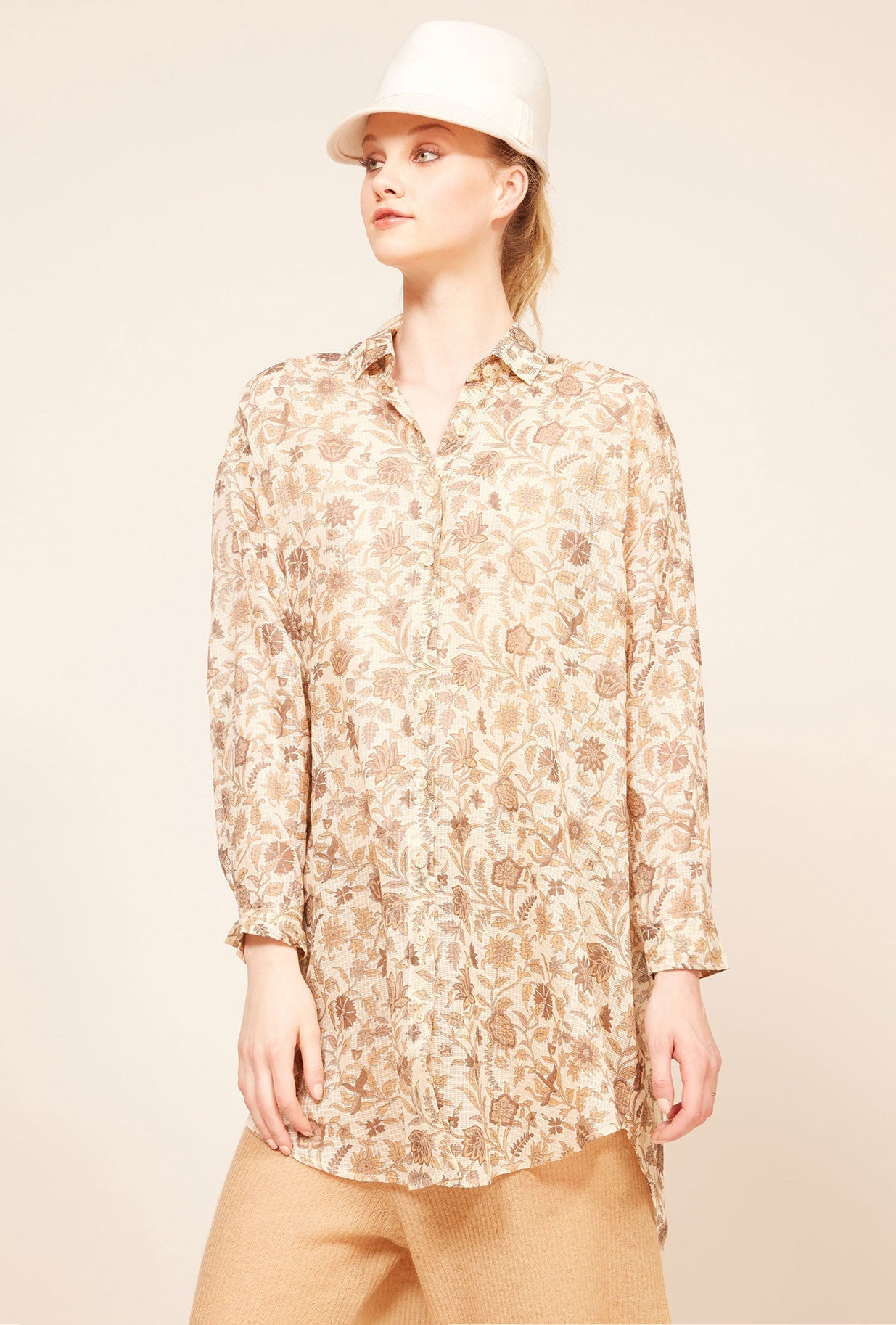 Chemise Chrysan  Imprimé ocre | Mes Demoiselles Paris