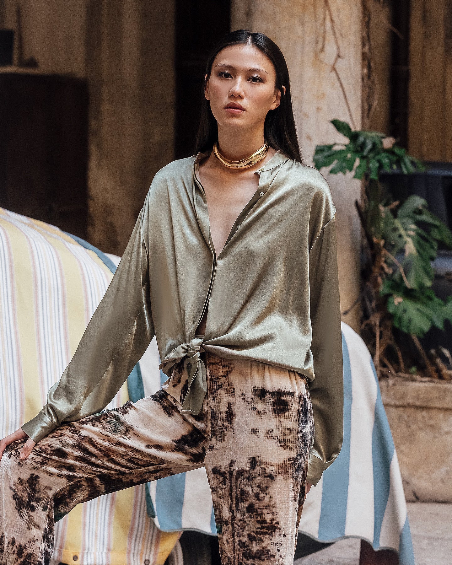 Chemise Siwa  Kaki | Mes Demoiselles Paris