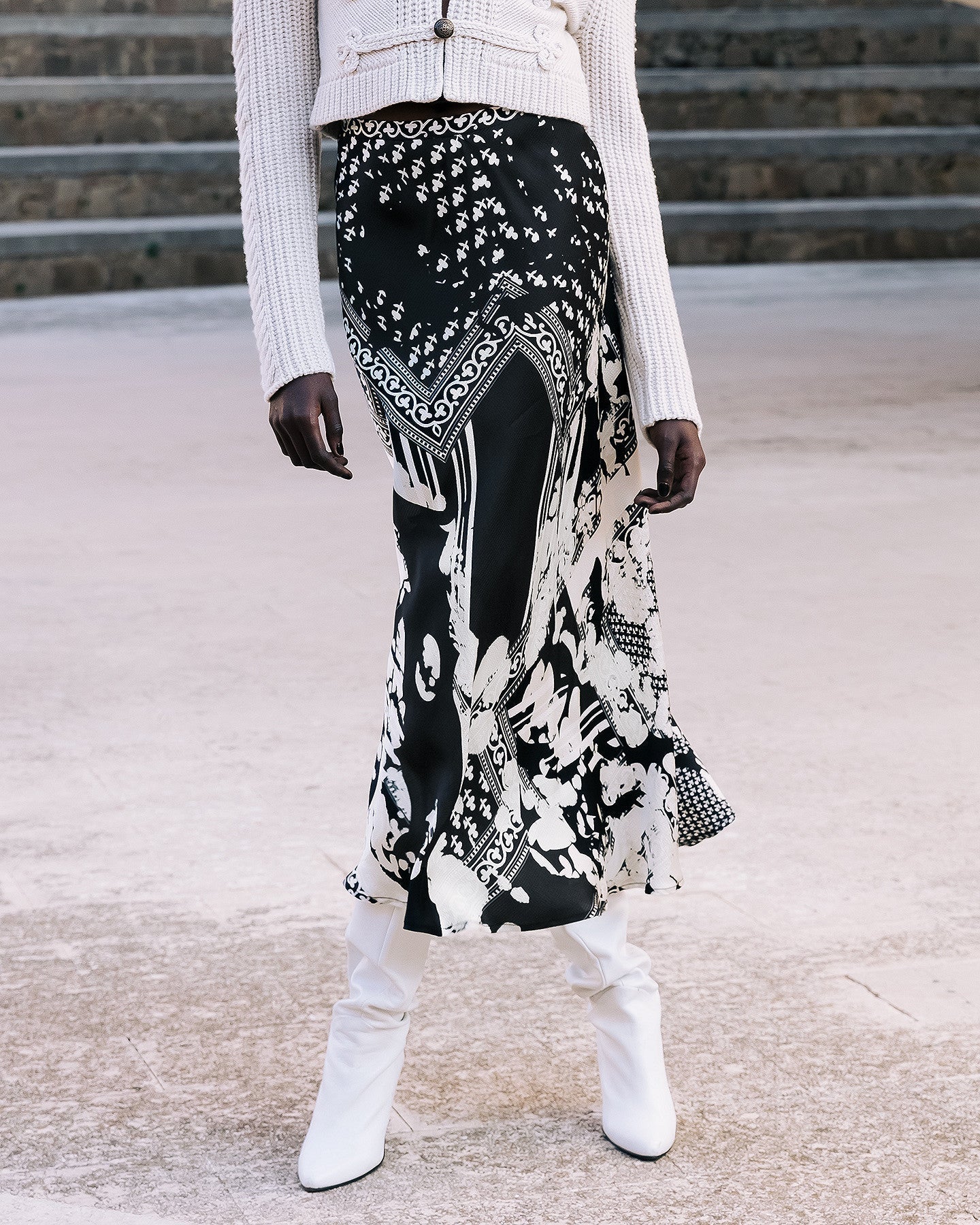 Jupe Wada  Noir / Blanc | Mes Demoiselles Paris