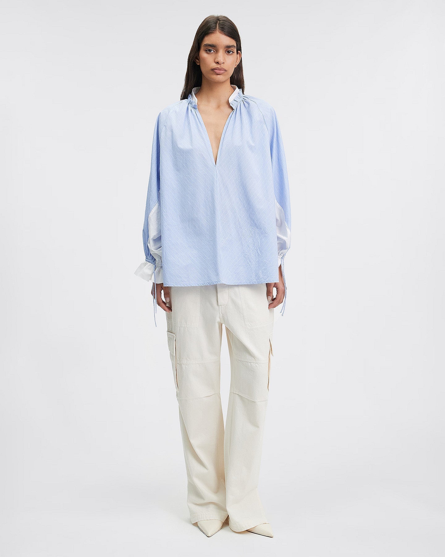 LA BLOUSE WALLY BLEU | MES DEMOISELLES PARIS