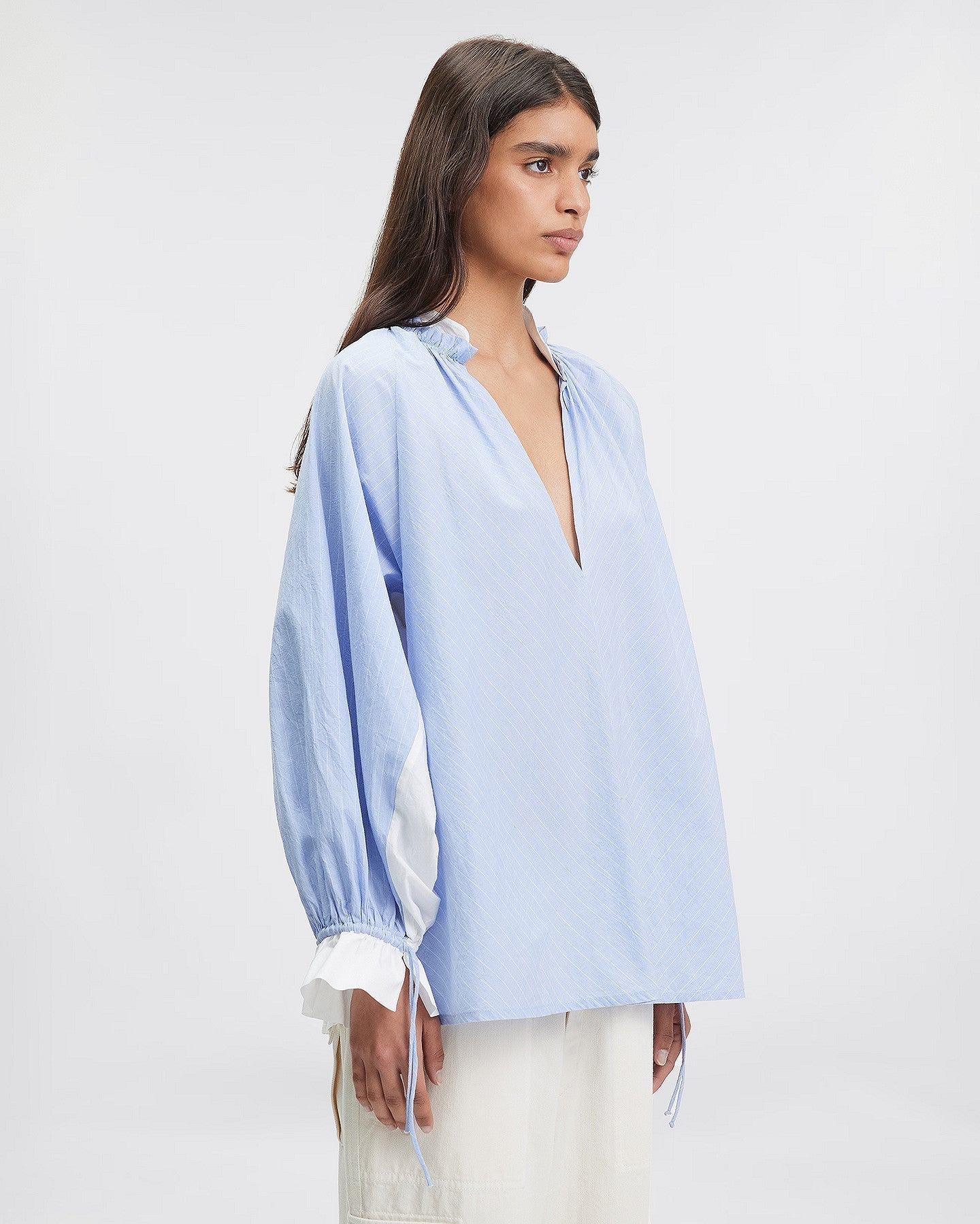 LA BLOUSE WALLY BLEU | MES DEMOISELLES PARIS