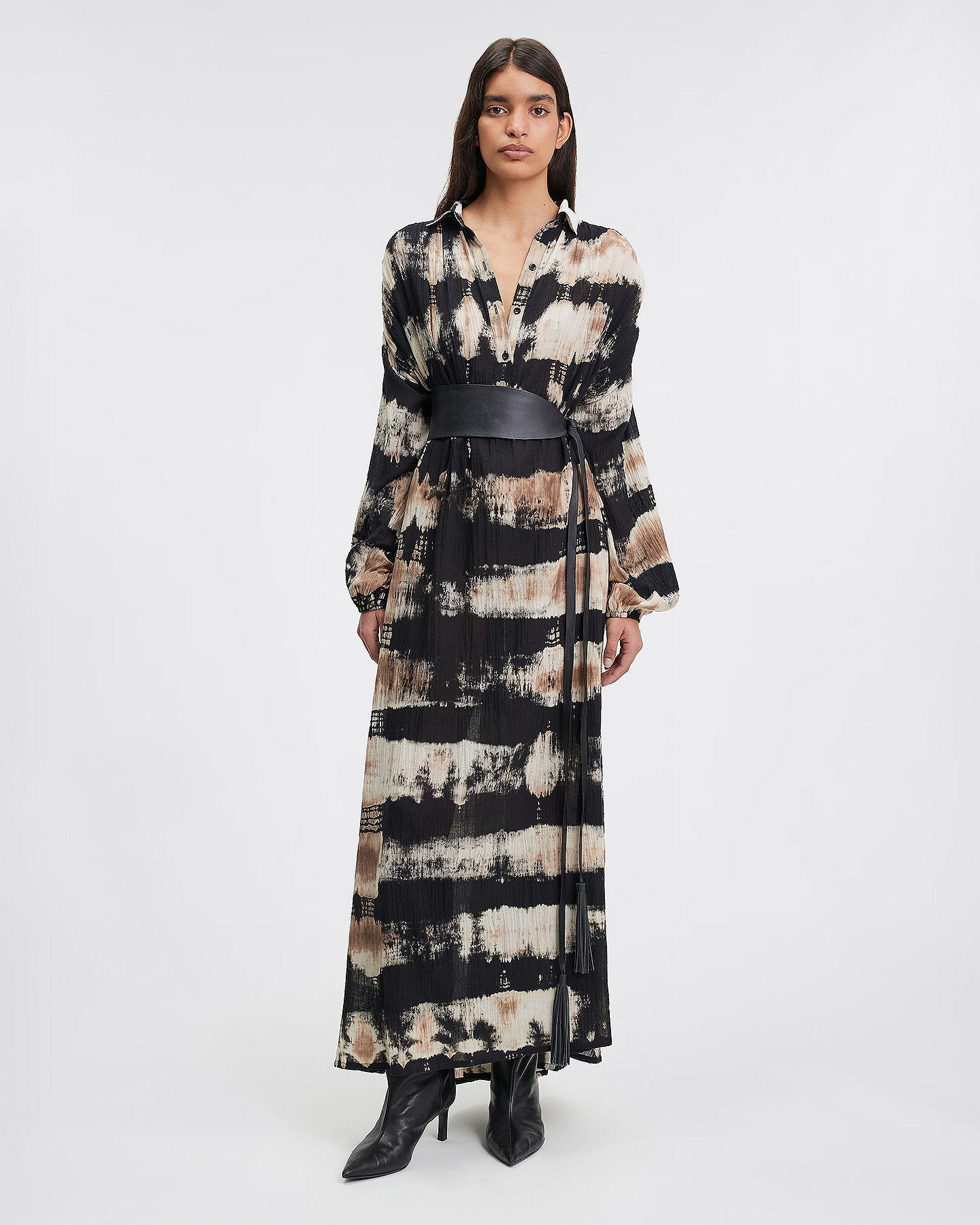 LA ROBE FAZIL NOIR BEIGE | MES DEMOISELLES PARIS