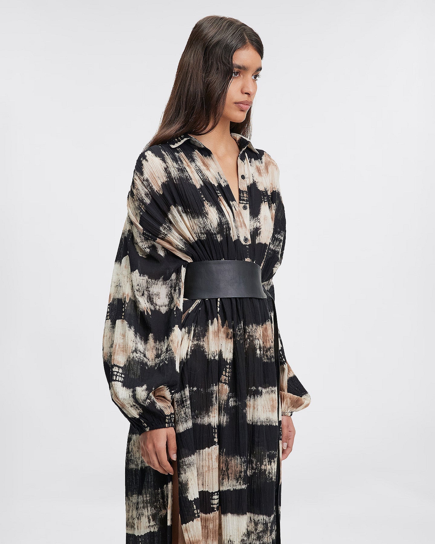 LA ROBE FAZIL NOIR BEIGE | MES DEMOISELLES PARIS