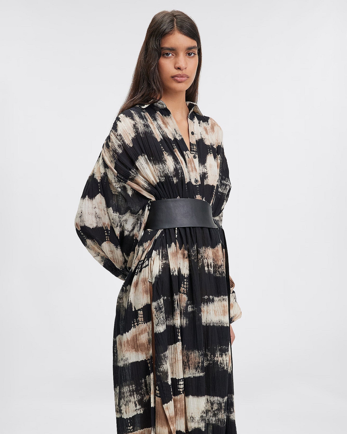 LA ROBE FAZIL NOIR BEIGE | MES DEMOISELLES PARIS