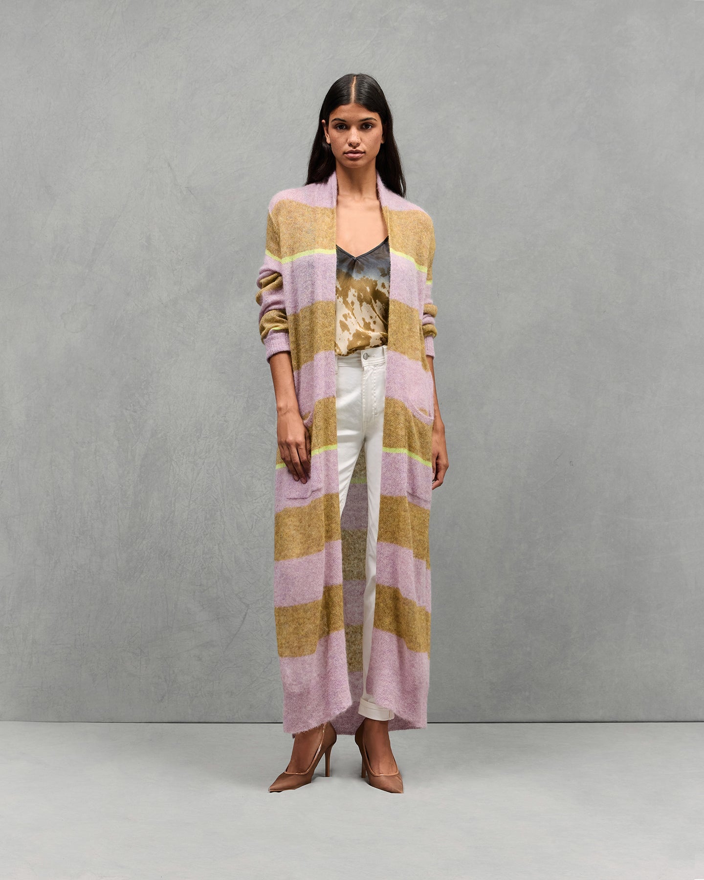 Manteau En Tricoté Dayana - Rose