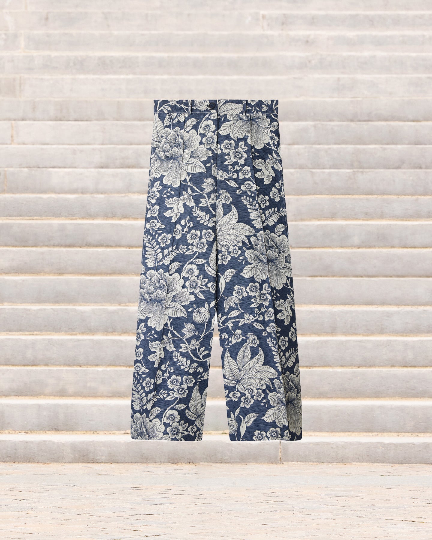 Pantalon Domi - Bleu/Écru