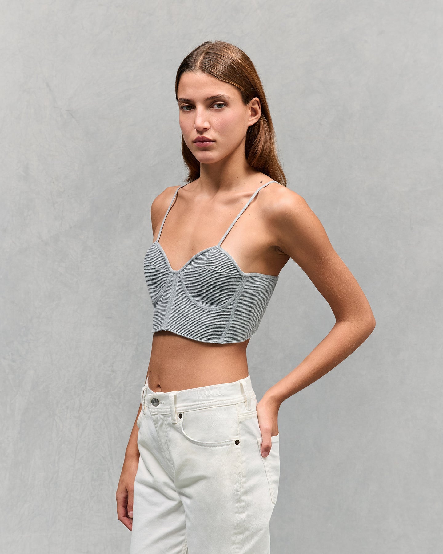 Haut En Tricoté Blond - Gris