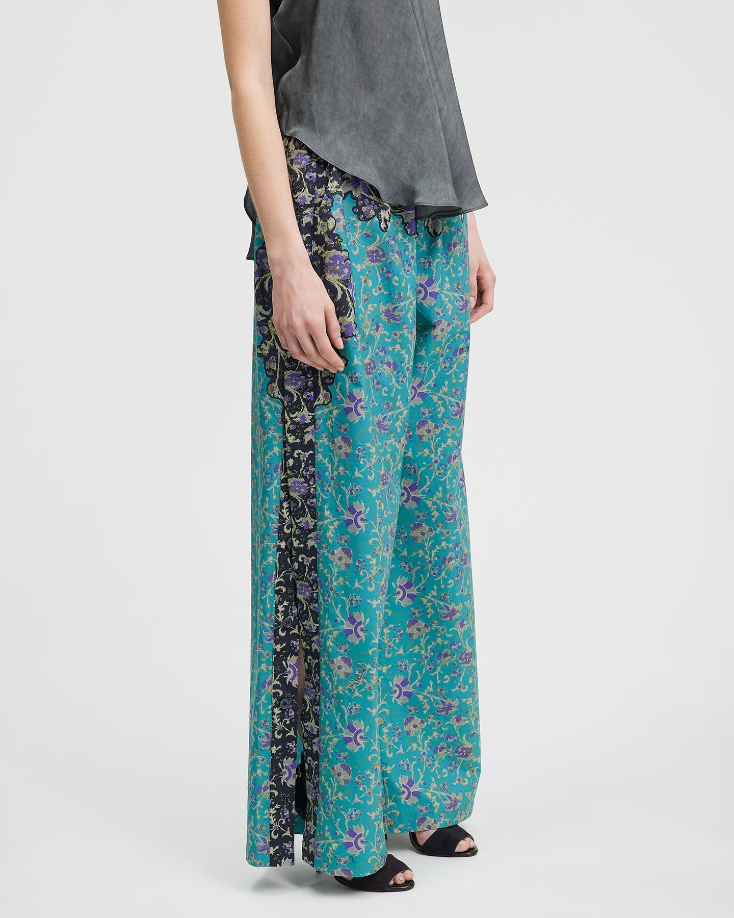 Pantalon Papili - Turquoise/Noir