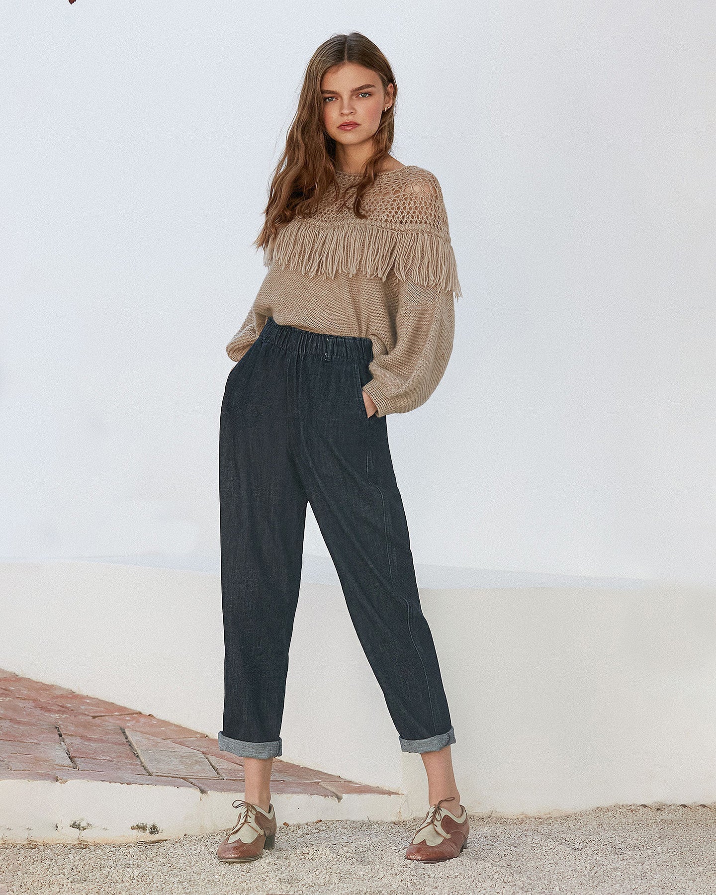 Pantalon Gaucho  Denim | Mes Demoiselles Paris