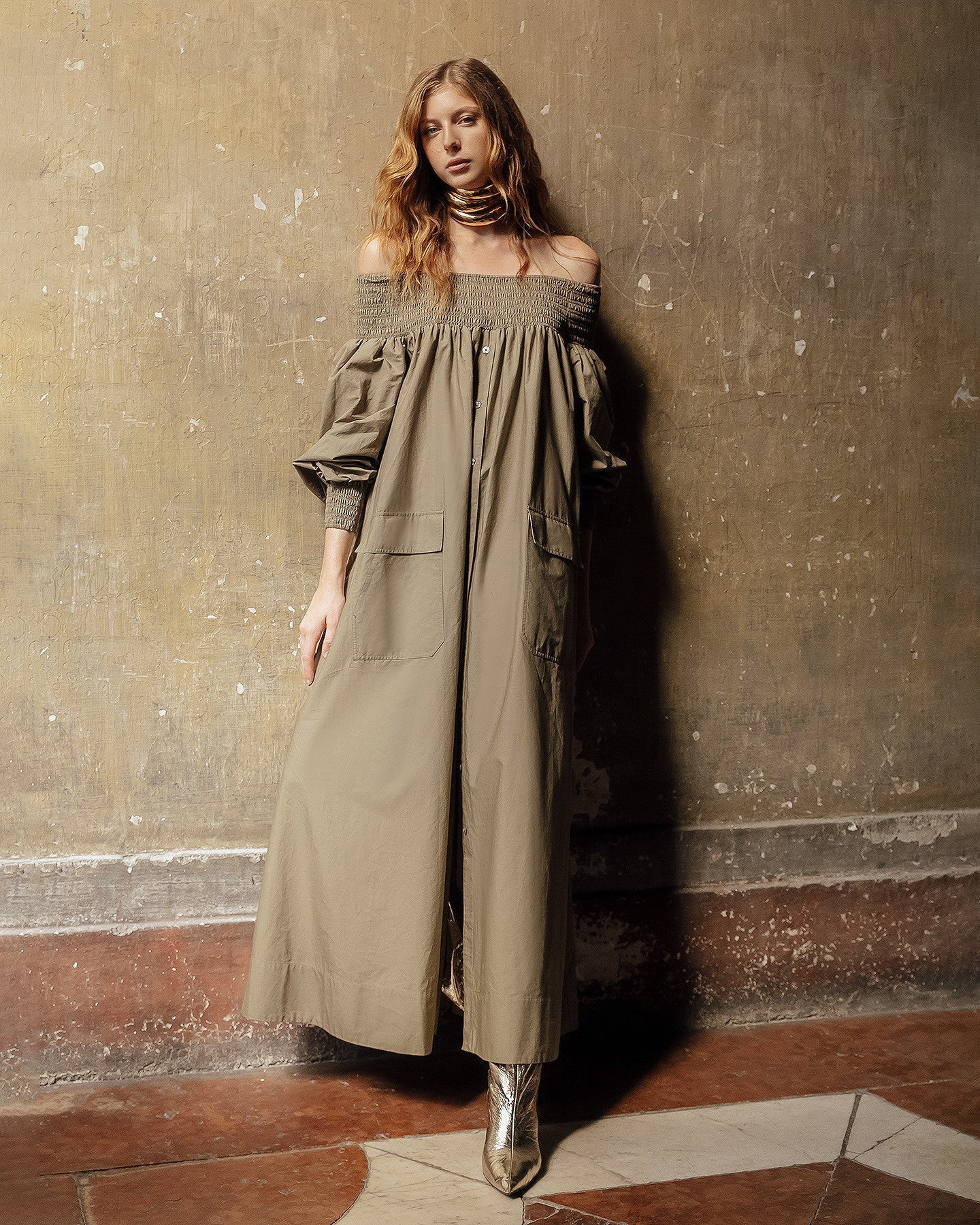 Robe Parimar  Kaki | Mes Demoiselles Paris